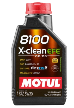 Масло моторное Motul 8100 X-Clean EFE 5w30 1л синтетическое