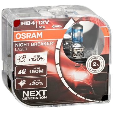 Комплект автоламп OSRAM Night Braker Lazer HB4 51W (9006 NL_HCB)