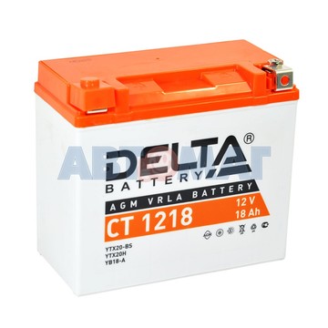 Аккумулятор мото DELTA CT1218 (YTX20-BS, YTX20H, YB16-B-CX, YB16-B, YB18-A)