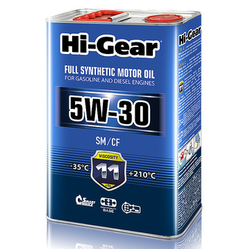 Масло моторное Hi-Gear (HG0034) 5W30 SM/CF 4л синтетическое