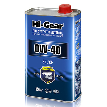 Масло моторное синтетическое Hi-Gear 0W40 SN/CF 1л (HG0040)