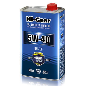 Масло моторное синтетическое Hi-Gear 5W40 SN/CF 1л (HG0540)