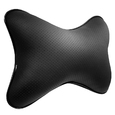 Подушка на подголовник "Косточка" из экокожи ZiPower (PM0473) черная