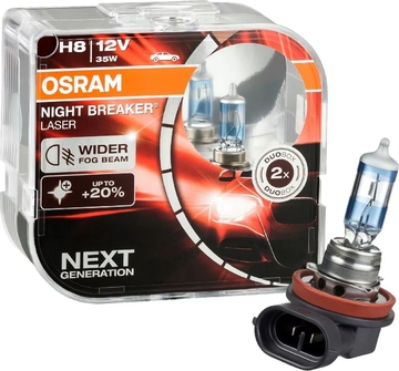 Комплект автоламп OSRAM (64211NLHCB) Night Breaker Laser +150% Н11 55W (2шт)
