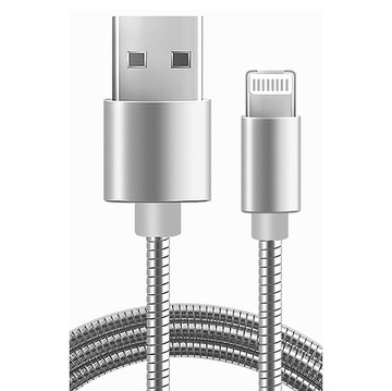 Кабель-переходник "USB-Lightning " для iPhone7/6/5 (серебряный, алюминий, 1м) CB850-U8-AL-10S WIIIX