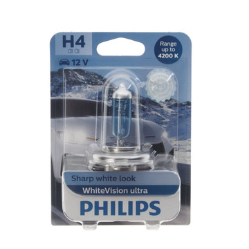 Лампы автомобильные PHILIPS (12342WVUB1) White Vision Ultra H4 12V