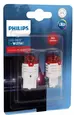 Лампы автомобильные светодиодные PHILIPS W21W LED красные 11065 U30R B2