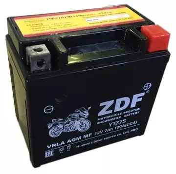 Аккумулятор мото ZDF 1207.2 е VRLA Black (YTZ7S)