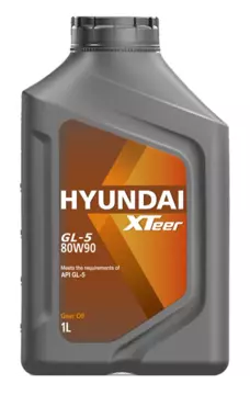 Трансмиссионное масло Hyundai XTeer Gear Oil-5 80w90 GL-5 1л минеральное