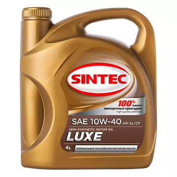 Масло моторное SINTEC Luxe 5000 10w40 SL/CF 4л полусинтетическое