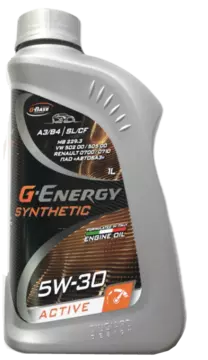 Масло моторное G-ENERGY Synthetic Active 5w30 SL/CF A3/B4 1л синтетическое