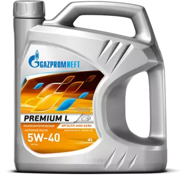 Масло моторное GAZPROMNEFT PREMIUM L 5w40 SL/CF A3/B3 4л полусинтетическое