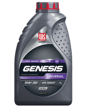 Масло моторное Лукойл Genesis Universal Diesel 5w30 SN/CF C2/C3 1л полусинтетическое