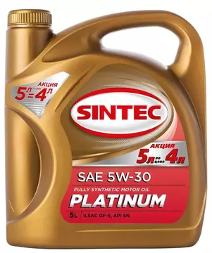 Масло моторное SINTEC Platinum 5w30 SN GF-5 5л синтетическое