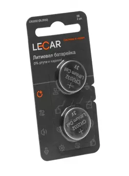 Батарейка Lecar (LECAR000103106) CR2032 3V (2шт)