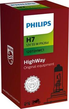Автолампа PHILIPS (12972HWC1) HighWay H7 55W 12V