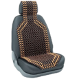 Накидка на сиденье NOVA BRIGHT (36577) деревянная массажная, покрытая темным лаком, с удлиненным подголовником 127х38см