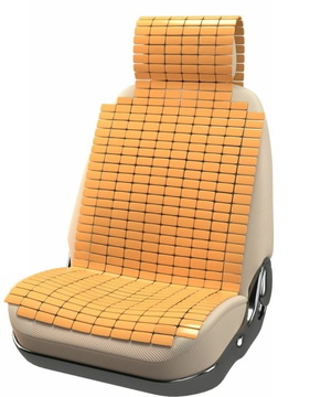 Накидка на сиденье NOVA BRIGHT (47821) с подголовником, бамбуковые плоские пластины 110х41см
