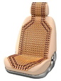Накидка на сиденье NOVA BRIGHT (46874) деревянная массажная, покрытая светлым лаком, с подголовником 127х38см