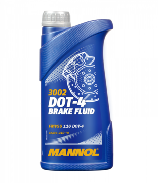 Тормозная жидкость MANNOL (3002-1) Brake Fluid DOT-4 0.910л синтетическая