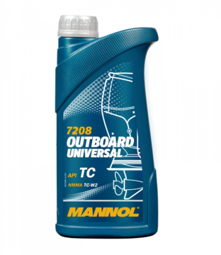 Масло моторное MANNOL (7208-1) Outboard Universal 2T 1л минеральное 