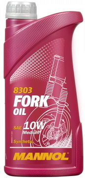 Масло вилочное MANNOL Fork oil 10w (8303) для мототехники и навесных моторов 1л синтетическое  