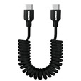 Data-кабель USB TYPE-C X 2 ZiPower (PM6737) спиральный 1м 