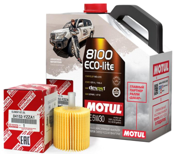 Масло моторное Motul 8100 Eco Lite 5w30 5л синтетическое + фильтр Toyota в подарок
