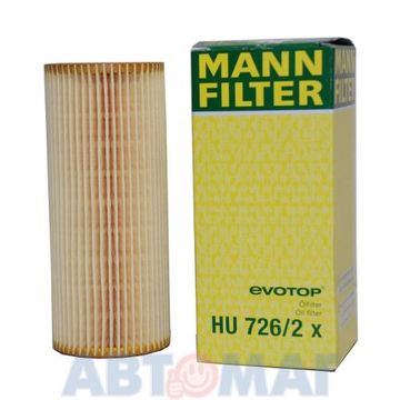 Фильтр масляный MANN HU 726/2 x для Audi A3, A4, A6 для Ford Galaxy для Skoda Octavia, Superb для VW Caddy, Crafter, Golf, Passat, Polo, Sharan