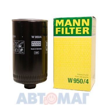 Фильтр масляный MANN W 950/4 для Volvo 740, 760, 780, 940, 960 для Volkswagen Caravelle, LT 28, 31, 35, 40, 45, 50, 55, Transporter