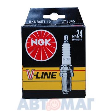 Комплект свечей зажигания NGK V-Line №24 BKUR6ET -10 (4шт) (K20TT)