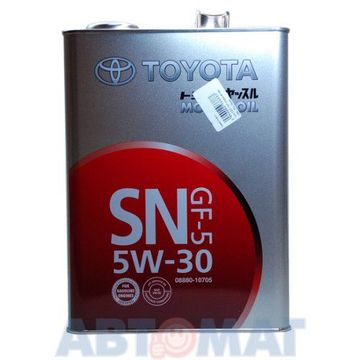 Масло моторное Toyota SN 5w30 4л синтетическое