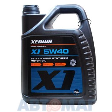 Масло моторное Xenum X1 5w40 5л синтетическое с эстерами