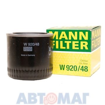Фильтр масляный MANN W 920/48 для Nissan Almera, Murano, Navara, Pathfinder, Primera, X-Trail