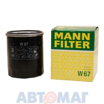 Фильтр масляный MANN W 67 для Mitsubishi Colt, Lancer для Smart  Forfour