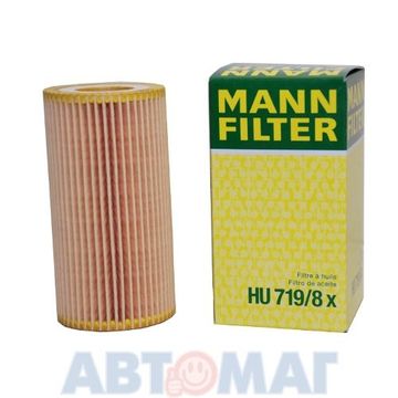 Фильтр масляный MANN HU 719/8 x для Ford Focus, Kuga, Mondeo, S-Max для Volvo C30, C70, S40, S60, S80 для V40, V50, V70 для XC60, XC70, XC90
