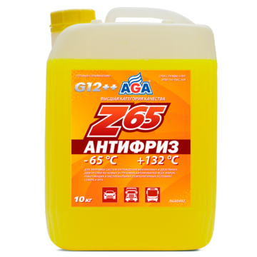 Антифриз готовый к применению AGA (AGA044Z) желтый -65°C 10л 