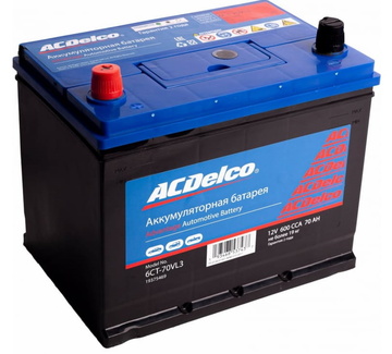 Аккумулятор ACDelco 70 А/ч прямая L+ 260x175x225 EN600 А