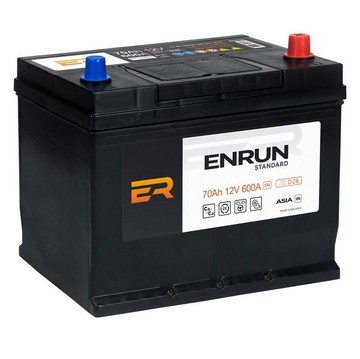 Аккумулятор ENRUN JIS Standart 70 А/ч обратная R+ D26 261x175x225 EN600 А