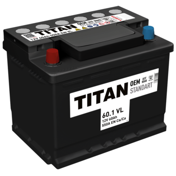 Аккумулятор TITAN Standart 60 А/ч Прямая 242x175x190 EN550 А