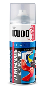 Грунт-эмаль для пластика светло-серая KUDO (KU-6005) аэрозоль 520мл