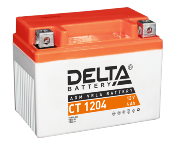 Аккумулятор мото DELTA CT1204 (YTX4L-BS, YB4L-B, YB4L-A)