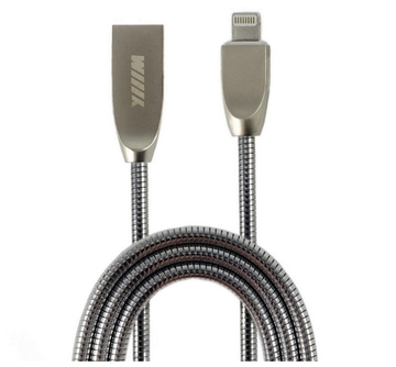 Кабель-переходник USB-Lightning серебряный алюминий (CB850-U8-Z-10S) WIIIX 1м