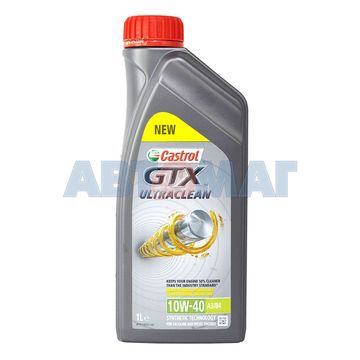 Масло моторное Castrol GTX Ultraclean 10w40 A3/B4 1л полусинтетическое