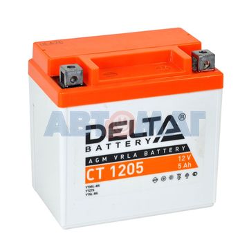 Аккумулятор мото DELTA CT1205 (YTX5L-BS, YTZ7S, YT5L-BS)