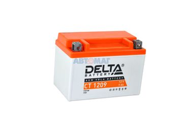 Аккумулятор мото DELTA CT1209 (YTX9-BS, YTX9)
