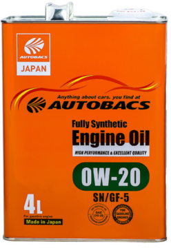 Mасло моторное AUTOBACS Engine Oil FS 0w20 SN/GF-5 4л синтетическое