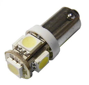 Лампа светодиодная LEDO T4W BA9S 12V 5-SMD (белый) 