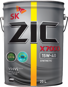 Моторное масло для коммерческого транспорта ZIC X7000 10W-40 (CK-4) (20л)