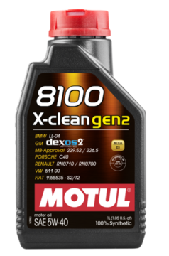 Масло моторное Motul 8100 X-Clean GEN2 C3 5w40 1л синтетическое